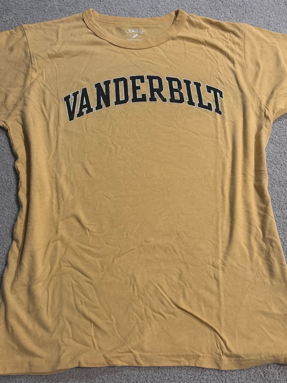 League Vintage Vanderbilt Yellow Short-Sleeve Tee